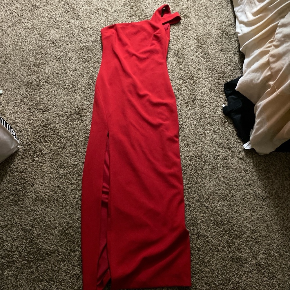 Betsy and Adam red maxi dress